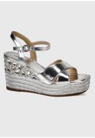 Sandalia Cuero Ibalú Plateado