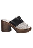 Sandalia Cuero Wilany Negro Print