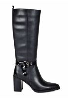 Bota Mujer Cuero Calistena Negro