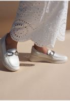 Mocasín Cuero Zully Blanco