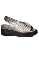 Sandalia Cuero Ayana Plateado