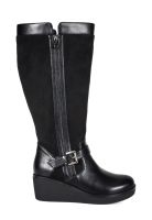 Bota Mujer Alfia Negro Ancho XL