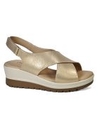 Sandalia Cuero Ebere Dorado