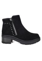 Botín Mujer Cuero Vasti Negro