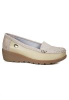Mocasín Cuero Eliette Beige