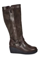 Bota Mujer Alfia Café Ancho XL
