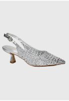 Sandalia Cuero Giovanela Plateado