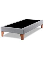 Base Cama Europea Gris Claro Felpa 1 Plaza 90X200