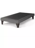 Base Cama Europea Gris Grafito Lino 1.5 Plaza 105X200