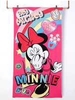 Toalla De Baño O Playa Infantil 70x140 Con Bolso Mashini /Minnie Love