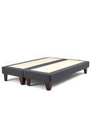 Base Cama Europea Gris Oscuro Lino 2 Plaza 150X190