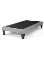 Base Cama Europea Gris Claro Felpa 1.5 Plaza 105X200