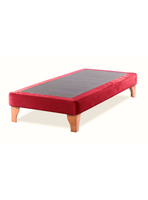 Base de Cama Europea de 1 Plaza 90X190 Rojo Felpa