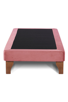 Base Cama Europea Palo Rosa Felpa 2 Plaza 150X200