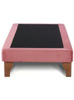 Base Cama Europea Palo Rosa Felpa 1.5 Plaza 105X190