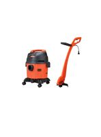 Kit aspiradora polvo/agua 1400W + orilladora 350W