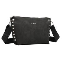 Cartera Bandolera Adisa PU Desgastado Negro Calu