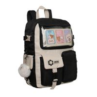 Mochila Mujer Kawaii Fusion Color Block Negro Head