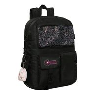 Mochila Mujer Kawaii Fusion Glitter Negro Head
