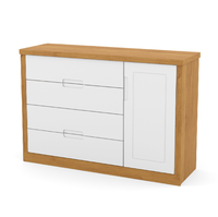 COMODA TUTTO CON PUERTA BLANCA CARAMELO