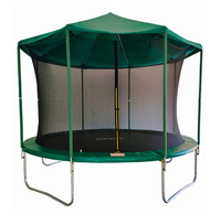 CAMA ELASTICA CON TECHO 12 PIES VERDE