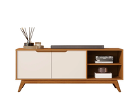 RACK TV 1,4M 2 PUERTAS CARAMELO PERLA