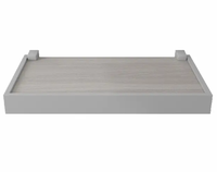 REPISA RECTA DUETTO CEMENTO CON SOPORTE Y BORDA GRIS