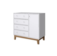 COMODA 4 CAJONES + PUERTA BLANCA RETRO HARMONY