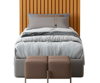 RESPALDO PANEL SINGLE MADERA CARAMELO 24MM