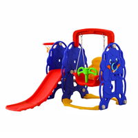 RESBALIN ELEFANTE 4 EN 1 C/ARO Y COLUMPIO AZUL