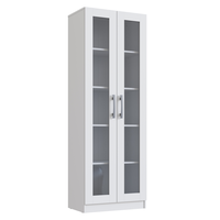 VITRINA 2 PUERTAS DE VIDRIO BLANCO EMOVELL