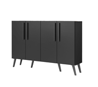 BUFFET RETRO VIENA 4 PUERTAS NEGRO