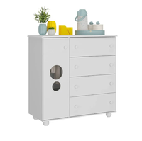 COMODA 4 CAJONES + PUERTA BLANCA