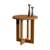 MESA LATERAL REDONDA BE CARAMELO