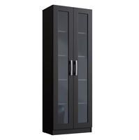 VITRINA 2 PUERTAS DE VIDRIO NEGRO EMOVELL