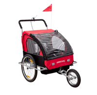 CARRITO TIPO COCHE ROJO CON TRAILER