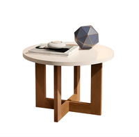 MESA DE CENTRO REDONDA BE PERLA CARAMELO