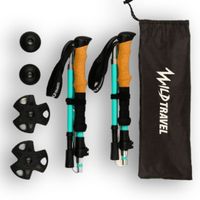 Bastones De Trekking 2 Unidades Par Plegable Celeste