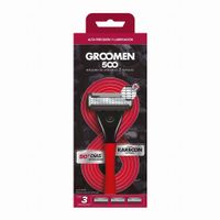 Máquina De Afeitar Groomen 500+ 3 Cartuchos De 5 Navajas