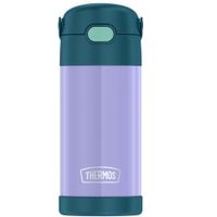 Thermos Botella Líquido Bombilla Acero Inoxidable Lila 355ml