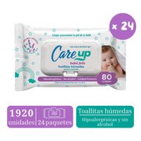 Pack 24 x 80un Toallitas Húmedas Care Up Baby Con Tapa