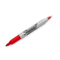 Marcador Sharpie Permanente Doble Punta Rojo x12ud