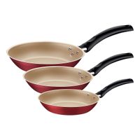 Juego De Sartenes Tramontina Turim 3 Piezas Rojo