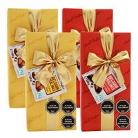 Pack Chocolate Bombón Maitre truffout 100g 2 rojo/2 amarillo