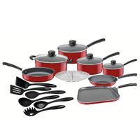 Batería De Cocina Juego De Ollas Tramontina 18 piezas Rojo