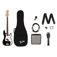 Pack Bajo Eléctrico Precision Bass Squier by Fender Black