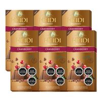 Pack 6 Tabletas De Chocolate Heidi Milkberry Cranberry 80g