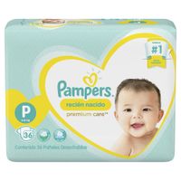 Pampers Pañal Premium Care Pequeño P x36 Uds