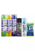 Pack 5 Espumas de Afeitar 200 gr + Maquina Desechable 5 Uds