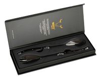Set 2 Cucharas Para Ensaladas Wayu Mango Madera Cocina Bbq Marrón Claro